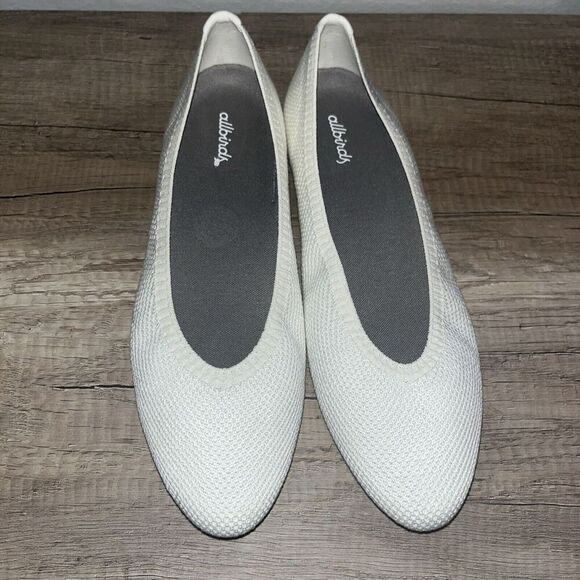 Allbirds Tree Breezer Point Shoes Womens 9 Natural White Slip On Ballet … - Picture 2 of 7